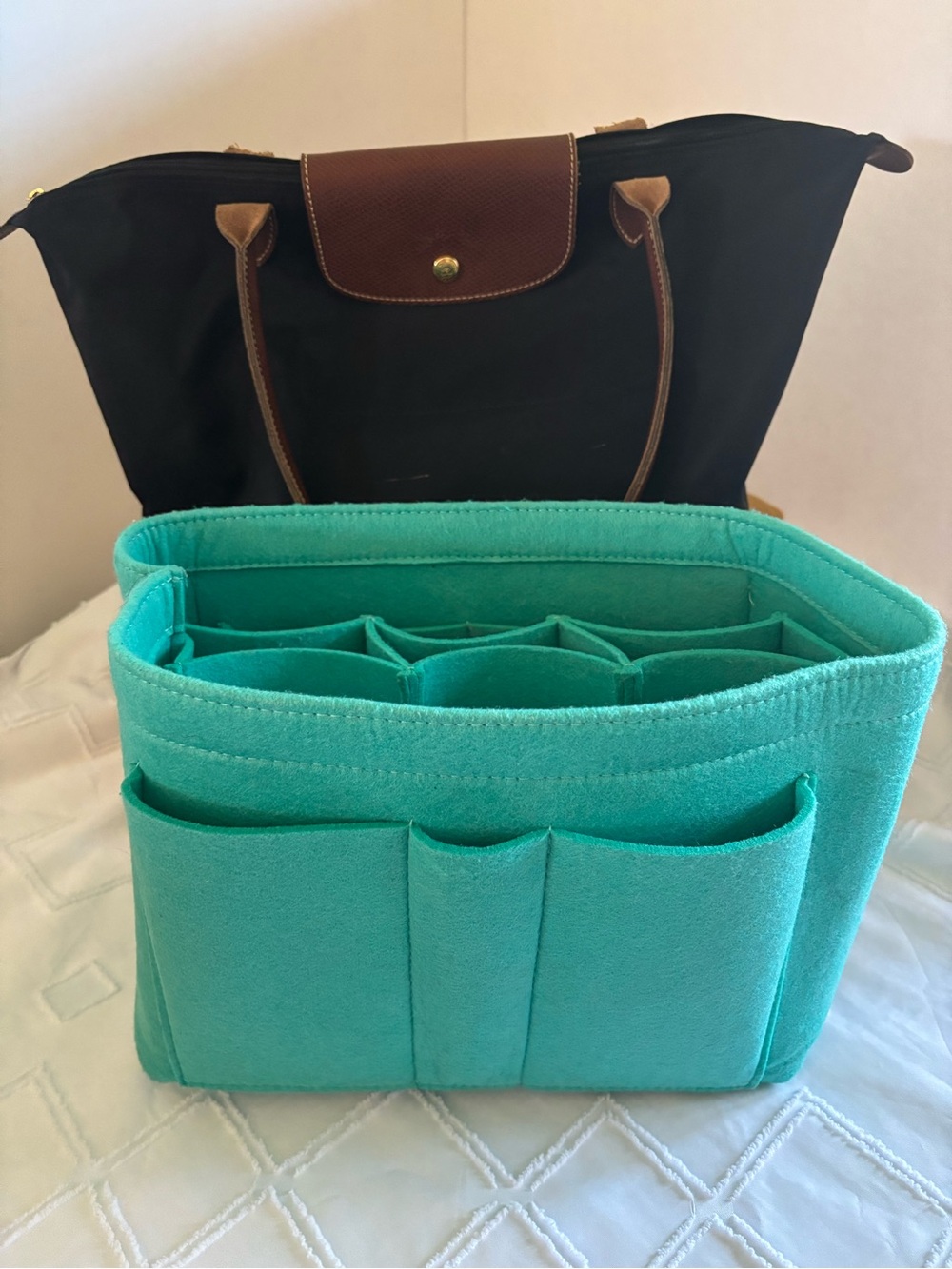 Purse Organizer - Felt  Tote/Purse. LARGE LONGCHAMP LA PILIAGE NOT INCLUDED